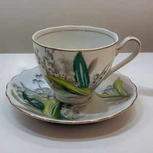 Kasuga Ware Fine China Lily Of Valley Cup Saucer Floral Series #5